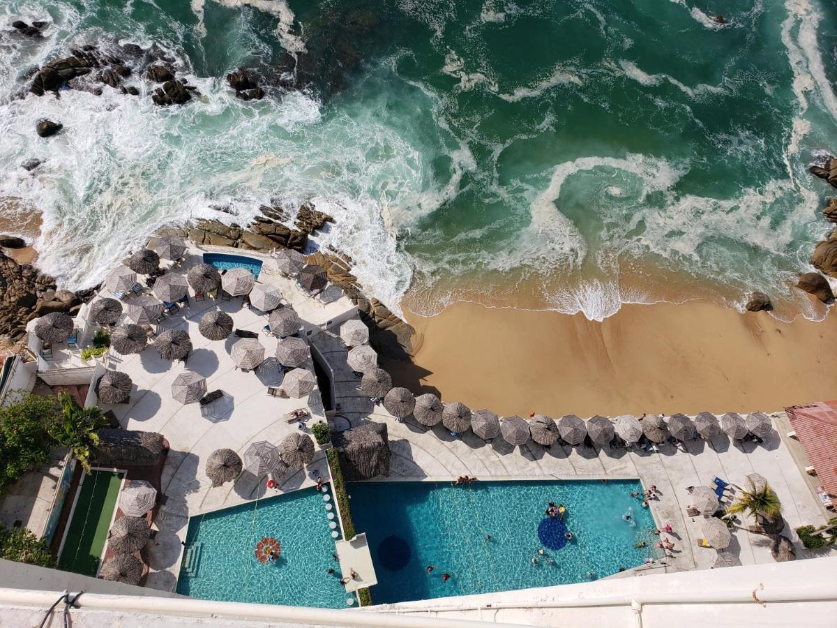 Hotel Torres Gemelas Vista Al Mar A Pie De Playa Acapulco Bagian luar foto